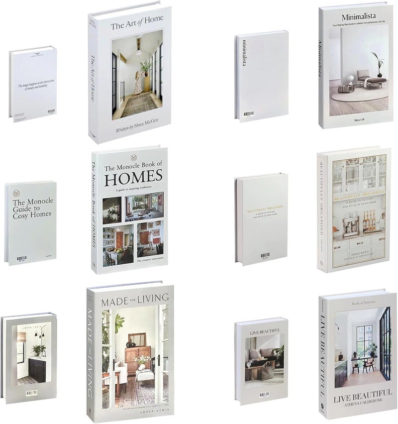 ONEGOING 6PCS Decorative Books for Coffee Table-Faux Books for Decoration-Coffee Table Decor-Hardboard Fake Decorative Book for Bookshelf Home Decor Display - Image 3